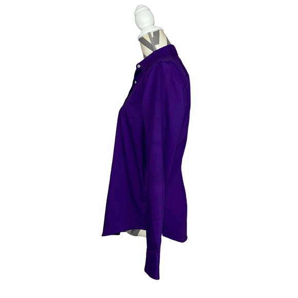 Lauren Ralph Lauren Purple Button Down Shirt - Picture 3 of 6